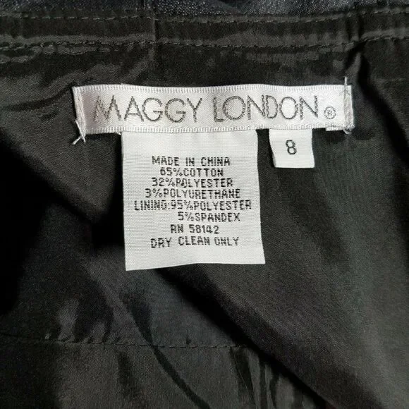 Maggy London Sleeveless Black Dress Size 8 - Picture 8 of 8